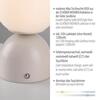 JUST LIGHT Kolekce Schöner Wohnen LED bateriové stolní svítidlo RUDI, písková barva, přes USB 3000-6000K