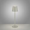 LEUCHTEN DIREKT is JUST LIGHT LED stolní lampa lakovaná šedá ochrana proti stříkající vodě na baterie 3000K LD 19250-40