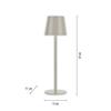 LEUCHTEN DIREKT is JUST LIGHT LED stolní lampa lakovaná šedá ochrana proti stříkající vodě na baterie 3000K LD 19250-40