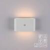 JUST LIGHT LED nástěnné svítidlo na baterie AKKU-ZIDDY, bílá, IP44, nabíjecí, pohybové čidlo 3000K