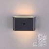 JUST LIGHT LED nástěnné svítidlo na baterie AKKU-ZIDDY, černé, pohybové čidlo, nabíjecí 3000K