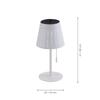 LEUCHTEN DIREKT is JUST LIGHT LED stolní lampa, bílá, stmívatelná, solární, moderní, bez kabelu 3000K