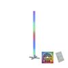 VÝPRODEJ VZORKU LEUCHTEN DIREKT is JUST LIGHT LED stojací svítidlo, stříbrná barva, ideální párty osvětlení, RGB, stmívatelné, dálkový ovladač RGB