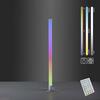 VÝPRODEJ VZORKU LEUCHTEN DIREKT is JUST LIGHT LED stojací svítidlo, stříbrná barva, ideální párty osvětlení, RGB, stmívatelné, dálkový ovladač RGB
