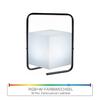 LEUCHTEN DIREKT is JUST LIGHT LED stolní lampa, černá, RGB, bateriové svítidlo, IP44, vč. USB-kabel, dálkový ovladač RGB+3000K