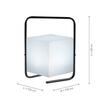LEUCHTEN DIREKT is JUST LIGHT LED stolní lampa, černá, RGB, bateriové svítidlo, IP44, vč. USB-kabel, dálkový ovladač RGB+3000K