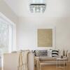 LEUCHTEN DIREKT is JUST LIGHT LED stropní svítidlo KEMAL 2.0, křišťálové sklo, chrom, teplá bílá, dálkový ovladač RGB+3000K