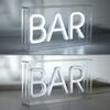 LEUCHTEN DIREKT is JUST LIGHT LED nástěnné svítidlo bílé nápis BAR, USB, dekorační šňůrový vypínač LD 85026-16