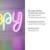 LEUCHTEN DIREKT is JUST LIGHT LED nástěnné svítidlo nápis HAPPY vícebarevné USB vypínač dekorativní LD 85027-70