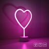 LEUCHTEN DIREKT is JUST LIGHT LED stolní lampa růžová srdce na baterie s vypínačem, dekorativní svítidlo LD 85028-87