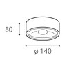 LED2 1110131DT Stropní svítidlo PUCK TRIAC 8W 3000K bílá