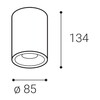 LED2 1150553DTW Stropní svítidlo TUBUS II B, B DALI TW/PUSH TW 9W 3000K-4000K UGR černá