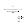 LED2 1222451D Stropní svítidlo DUSTER III 60 DALI/PUSH 20W 3000K/3500K/4000K UGR šedá