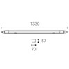 LED2 1240351 Stropní venkovní svítidlo LEO II 120 LK 40W 3000K/4000K/5700K šedá