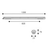 LED2 1240441 Stropní svítidlo HULK 120 22-40W 4000K UGR šedá