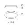 LED2 1271658 BELLA SLIM 48, CF 38 2CCT 3000K/4000K STROPNÍ KÁVOVÁ