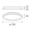 LED2 1271777DT Stropní svítidlo BELLA SLIM 78, G TRIAC 60W 2700K/3000K/4000K zlatá