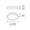 LED2 1274551 Stropní svítidlo BELLA SLIM 28, W 20W 2CCT 3000K/4000K bílá
