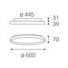 LED2 1274976ZBTW Stropní svítidlo MOON 60, N ZIGBEE TW 60W (50+10) 2700K-4000K matný nikl