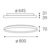 LED2 1275077ZBTW Stropní svítidlo MOON 80, G ZIGBEE TW 88W (76+12) 2700K-4000K zlatá
