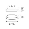 LED2 1275551D Stropní svítidlo RINGO II 40 P/N, W DALI/PUSH DIM 32+8W 3000K/4000K bílá