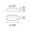 LED2 1275878CSTW Stropní svítidlo TORO 40 P/N, CF CASAMBI TW 32+8W 2700K-4000K hnědá