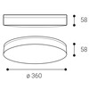 LED2 1460651D Stropní svítidlo YPSO 36, W DALI/PUSH 30W 3000K/4000K bílá