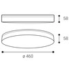 LED2 1460751DTW Stropní svítidlo YPSO 46, W DALI TW 40W 3000K - 4000K bílá