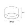 LED2 1480253DT Stropní svítidlo ZETA ON S, B TRIAC DIM 8-12W 3000K/3500K/4000K UGR černá