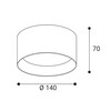 LED2 1480351DT Stropní svítidlo ZETA ON M, W TRIAC DIM 9-15W 3000K/3500K/4000K UGR bílá
