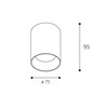 LED2 1480453D Stropní svítidlo TINY II M, B DALI/PUSH 8W 3000K/3500K/4000K černá