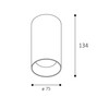 LED2 1480521 Stropní svítidlo TINY II L, W 8W 2700K bílá