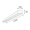LED2 1570151D Stropní svítidlo SIMA II 120 DALI/PUSH 36W 3000K/3500K/4000K UGR bílá