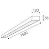 LED2 1570251D Stropní svítidlo SIMA II 150 DALI/PUSH 50W 3000K/3500K/4000K UGR bílá