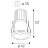 LED2 2050321DT Zápustné svítidlo SPOT MINI B, W TRIAC 7W 2700K bílá