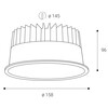 LED2 2096243 Zápustné svítidlo VIGO L, B 16-37W 4000K UGR černá