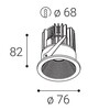 LED2 2111033DT SPLASH, B DIM 7W 3000K zápustné černé