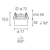 LED2 21507333D KLIP, BB DIM 11 3000K ZÁPUSTNÉ ČERNÉ / ČERNÉ