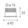 LED2 2151121D Zápustné svítidlo SPOT II B, W DALI/PUSH DIM 9W 2700K UGR bílá