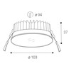 LED2 2151351 Zápustné svítidlo ZITA XS, W 8-15W 3000K/3500K/4000K bílá