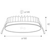 LED2 2151551DTW Zápustné svítidlo ZITA M, W DALI TW/PUSH TW 35W 3000K-4000K bílá