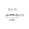 LED2 SLIM-R, XS ZÁPUSTNÉ BÍLÉ IP43 2182331