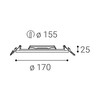 LED2 SLIM-R, M ZÁPUSTNÉ BÍLÉ IP43 2182531