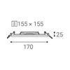 LED2 SLIM-Q, M ZÁPUSTNÉ BÍLÉ IP43 2182931