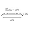 LED2 SLIM-Q, L ZÁPUSTNÉ BÍLÉ IP43 2183031