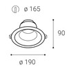 LED2 2236251D Zápustné venkovní svítidlo ALFA II 19 DALI/PUSH DIM 25W 3CCT 3000K/3500K/4000K UGR bílá