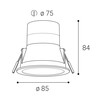 LED2 2236653DT Zápustné svítidlo ZERO II M, B TRIAC DIM 6W 3000K/3500K/4000K UGR černá