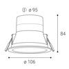 LED2 2236751DT Zápustné svítidlo ZERO II XL, W TRIAC DIM 8W 3000K/3500K/4000K bílá