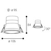 LED2 2236851DT Zápustné svítidlo ZERO II TILT, W TRIAC DIM 8W 3000K/3500K/4000K bílá