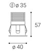 LED2 2250133 RAY XS, B ZÁPUSTNÉ ČERNÉ 2250133